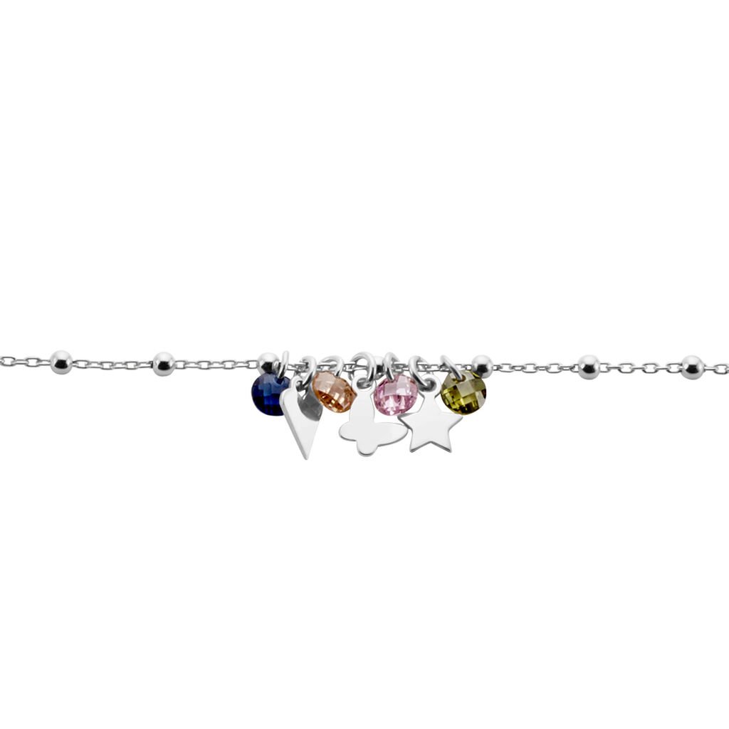 Bracelet Argent Blanc Paulino Pierres Artificelles - Bracelets Femme | Histoire d’Or