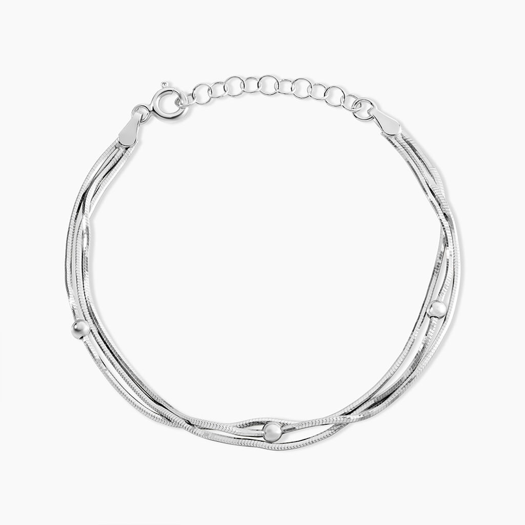 Bracelet Giorgia Argent Blanc - Bijoux sans pierre Femme | Histoire d&rsquo;Or