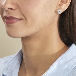Boucles D'oreilles Pendantes Calvi Argent Blanc Oxyde De Zirconium - Boucles d'Oreilles Coeur Femme | Histoire d’Or