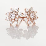 Boucles D'oreilles Puces Lorraine Argent Rose Oxyde De Zirconium - Boucles d'oreilles fantaisie Femme | Histoire d&rsquo;Or