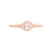 Bague Urbaine Or Rose Morganite Et Oxyde De Zirconium - Bagues solitaires Femme | Histoire d’Or