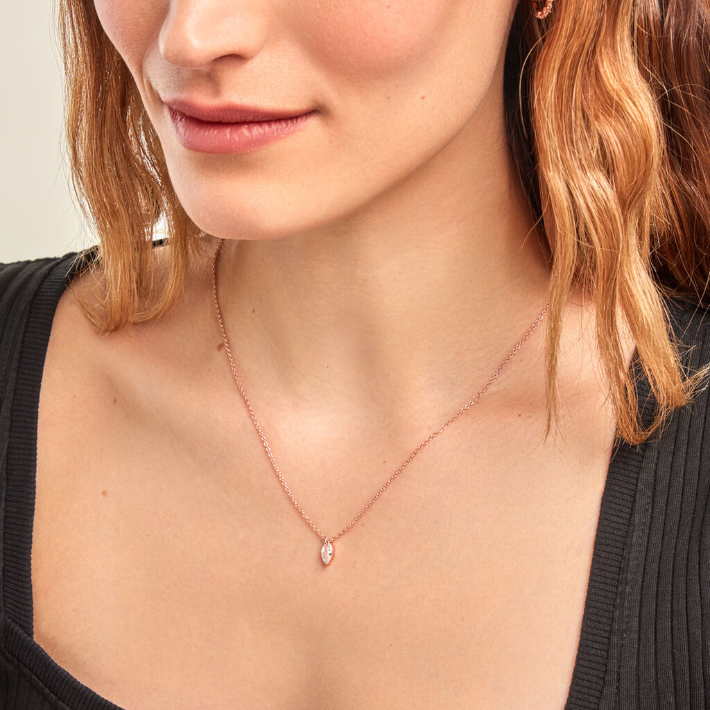 Collier Giulette Argent Rose Oxyde De Zirconium - Colliers fantaisie Femme | Histoire d’Or