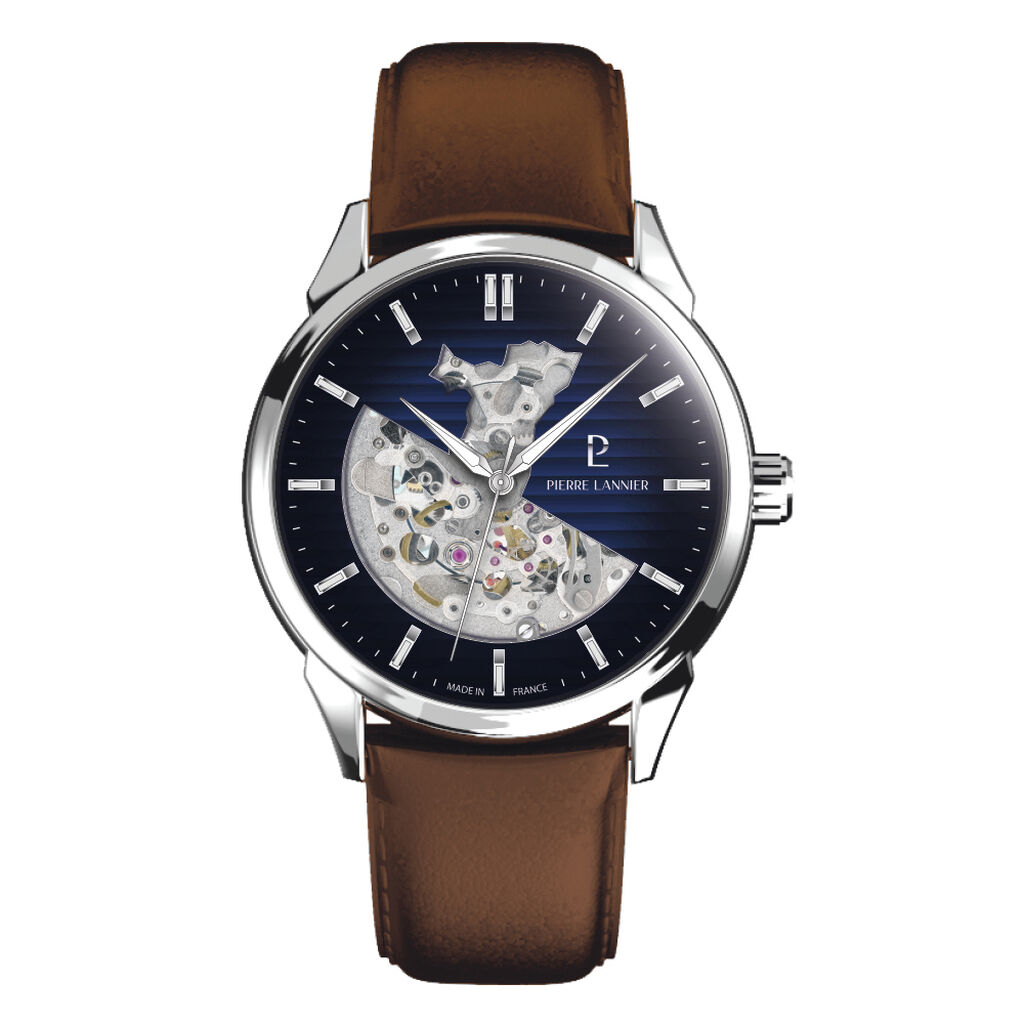 Montre Pierre Lannier Monarck Bleu - Id&eacute;es cadeaux Homme | Histoire d&rsquo;Or