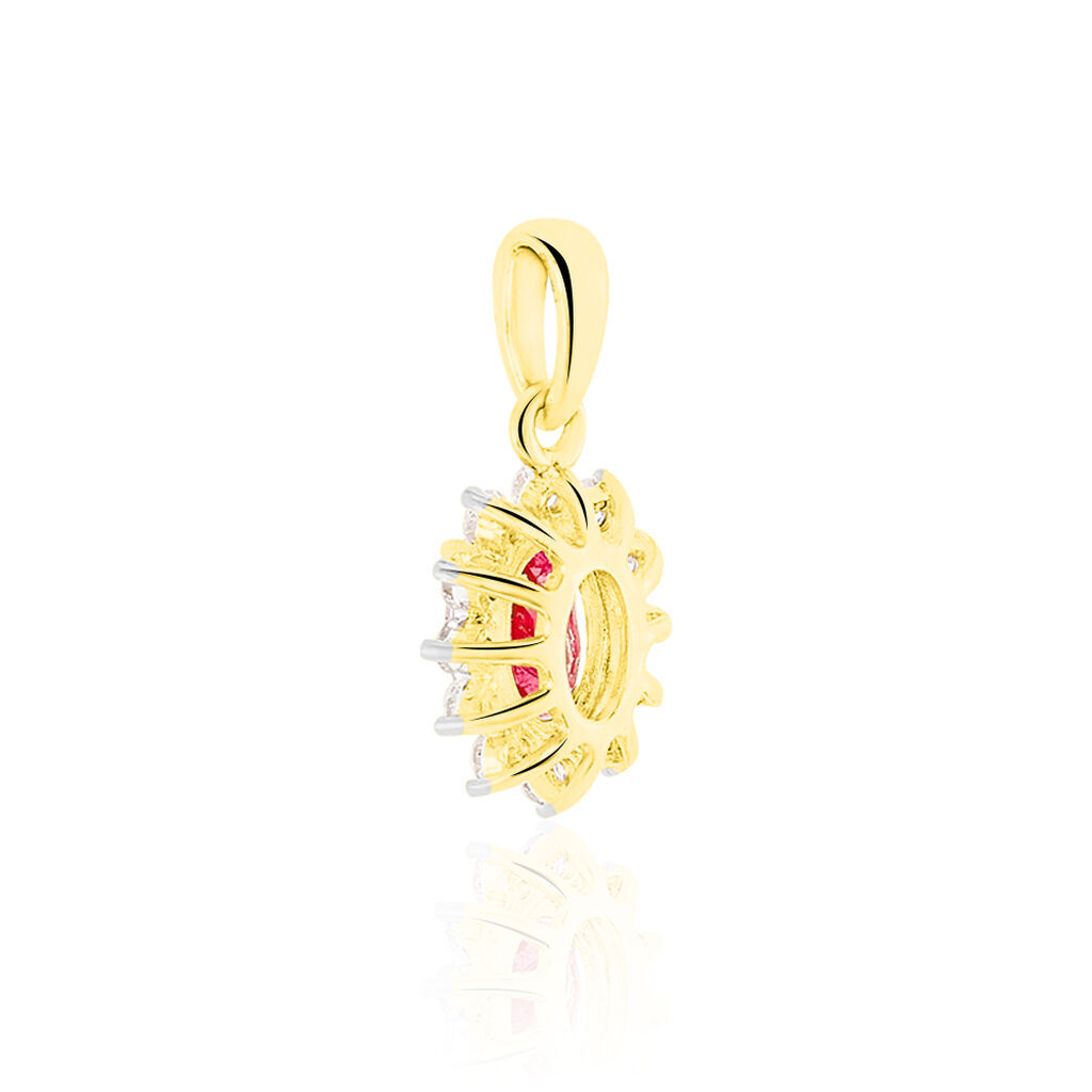 Pendentif Or Jaune Rubis Diamants - Pendentifs Femme | Histoire d’Or