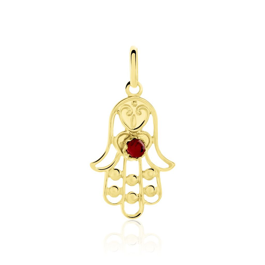 Pendentif Fatima Or Jaune Oxyde De Zirconium - Pendentifs Famille | Histoire d’Or