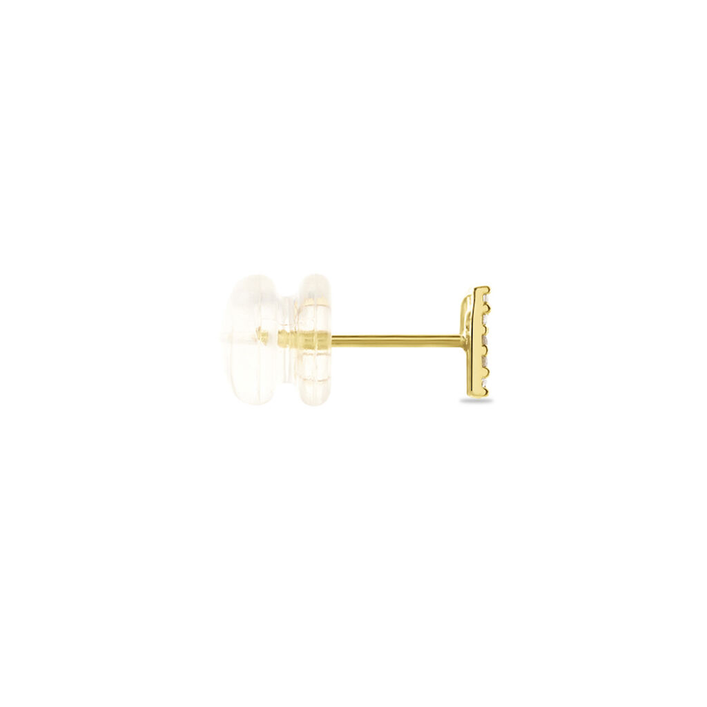 Boucle D'oreille Puce Unitaire Jodoca Or Jaune Oxyde De Zirconium - Clous d'oreilles Femme | Histoire d’Or