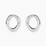 Boucles D'Oreilles Puces Kelia Acier Blanc - Boucles d'oreilles fantaisie Femme | Histoire d&rsquo;Or