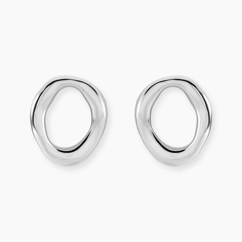 Boucles D'Oreilles Puces Kelia Acier Blanc - Boucles d'oreilles fantaisie Femme | Histoire d&rsquo;Or