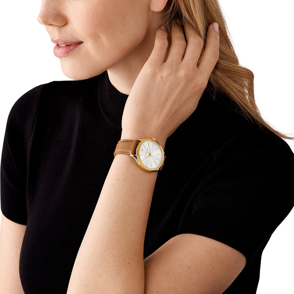 Montre Michael Kors Slim Runway Blanc - Montres Femme | Histoire d’Or