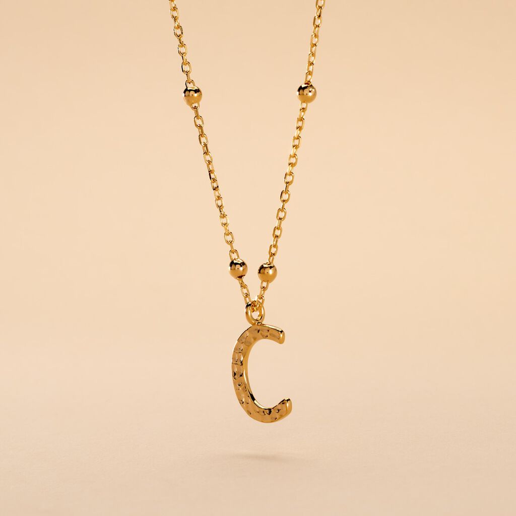 Collier Plaqué Or Jaune Lettra - Colliers fantaisie Femme | Histoire d’Or