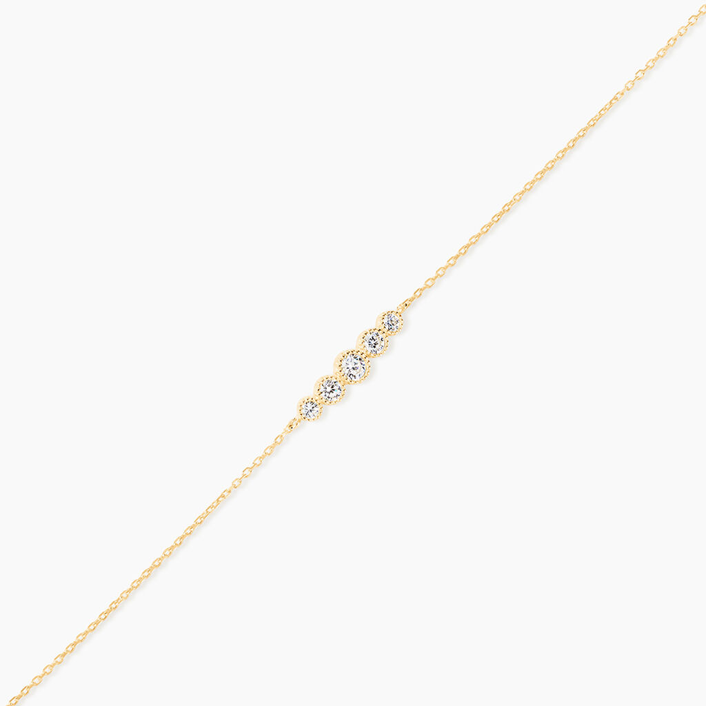 Bracelet Dilwyn Or Jaune Oxyde De Zirconium - Bracelets Femme | Histoire d&rsquo;Or