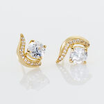 Boucles D'oreilles Puces Sevde Or Jaune Oxyde De Zirconium - Clous d'oreilles Femme | Histoire d&rsquo;Or