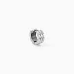 Cr&eacute;oles Hugo Acier Blanc Oxyde De Zirconium - Boucles d'oreilles cr&eacute;oles Homme | Histoire d&rsquo;Or