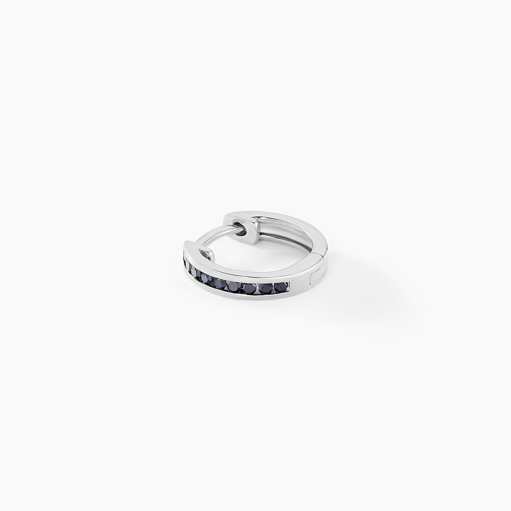 Créoles Black Diamond Or Blanc Diamant Noirs - Boucles d'oreilles créoles Homme | Histoire d’Or