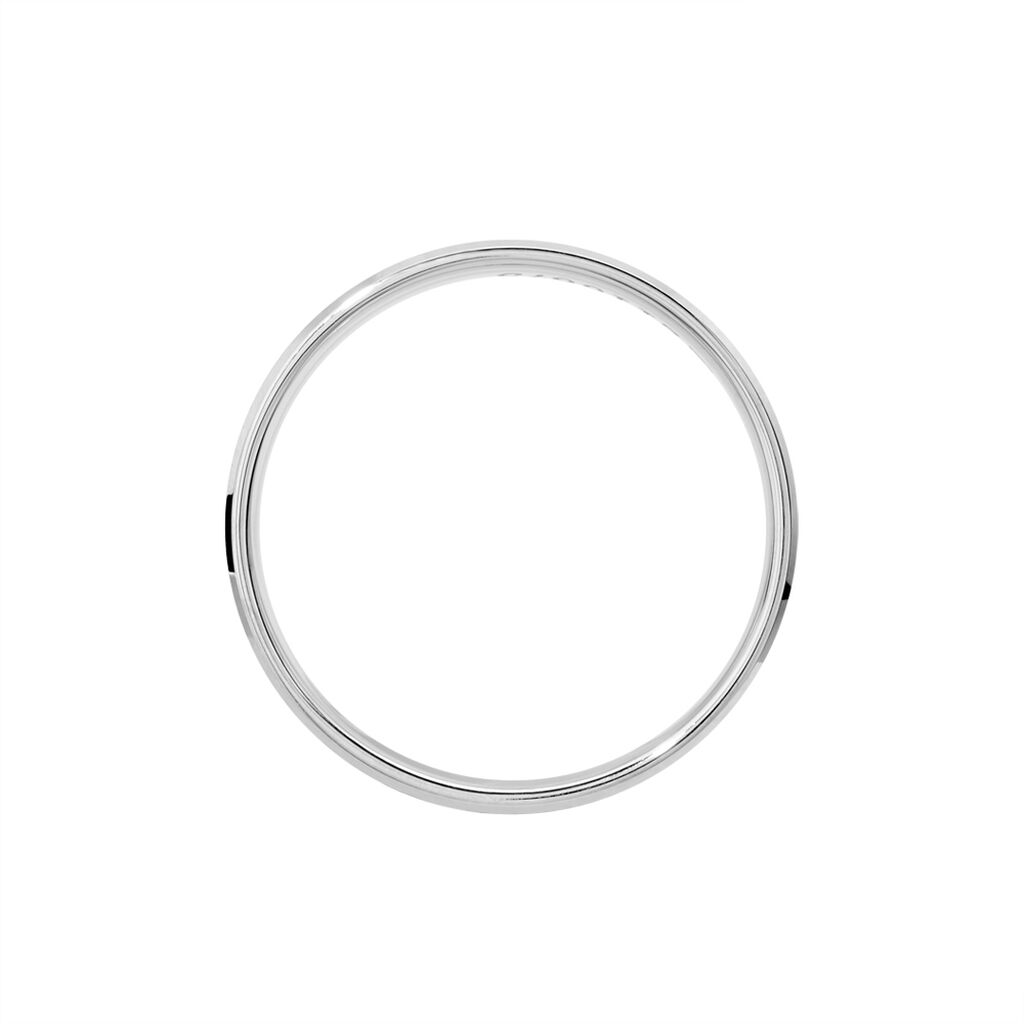 Alliance Polie Brossee Ruban Plat Or Blanc - Alliances Unisex | Histoire d’Or