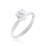 Bague Solitaire Stella Argent Blanc Oxyde De Zirconium - Bagues solitaires Femme | Histoire d&rsquo;Or