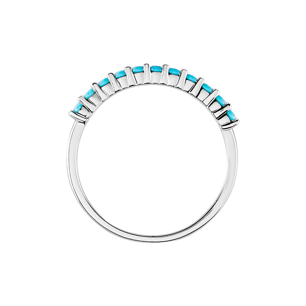 Bague Goddess Argent Blanc Turquoise - Bagues avec pierre Femme | Histoire d’Or
