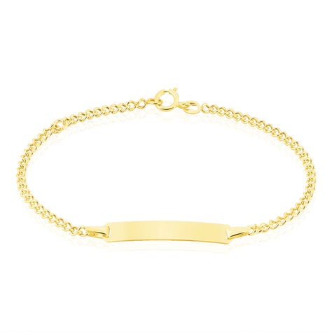 Bracelet Identit&eacute; Etheline Maille Gourmette Or Jaune - Bracelets Communion Enfant | Histoire d&rsquo;Or