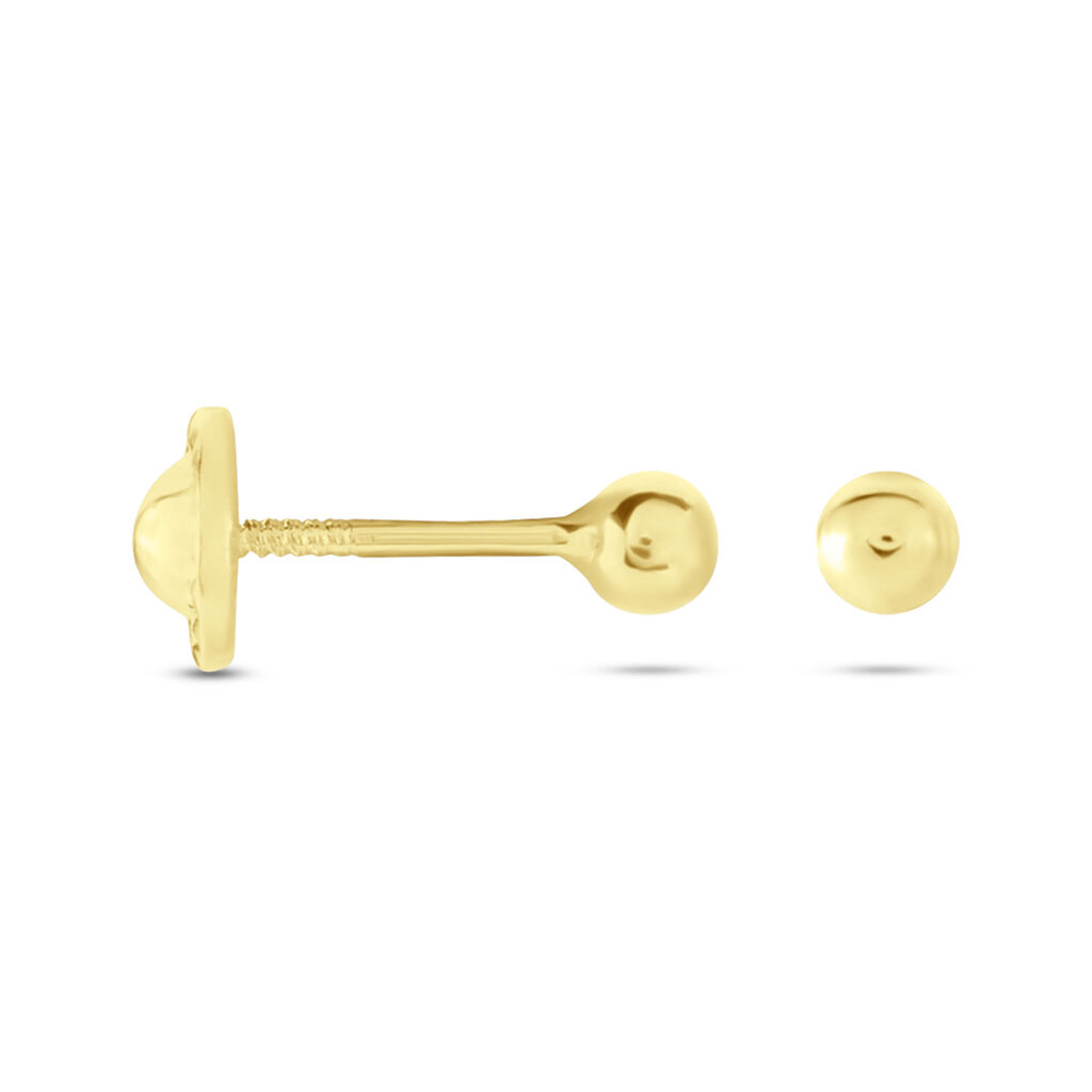 Boucles D'oreilles Puces Or Jaune Fidelia - Clous d'oreilles Famille | Histoire d’Or