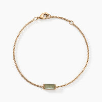 Bracelet Luccia Plaqué Or Doré Pierre D'imitation