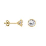 Boucles D'oreilles Puces Plaqu&eacute; Or Jaune Niclaus Oxyde - Boucles d'oreilles fantaisie Femme | Histoire d&rsquo;Or