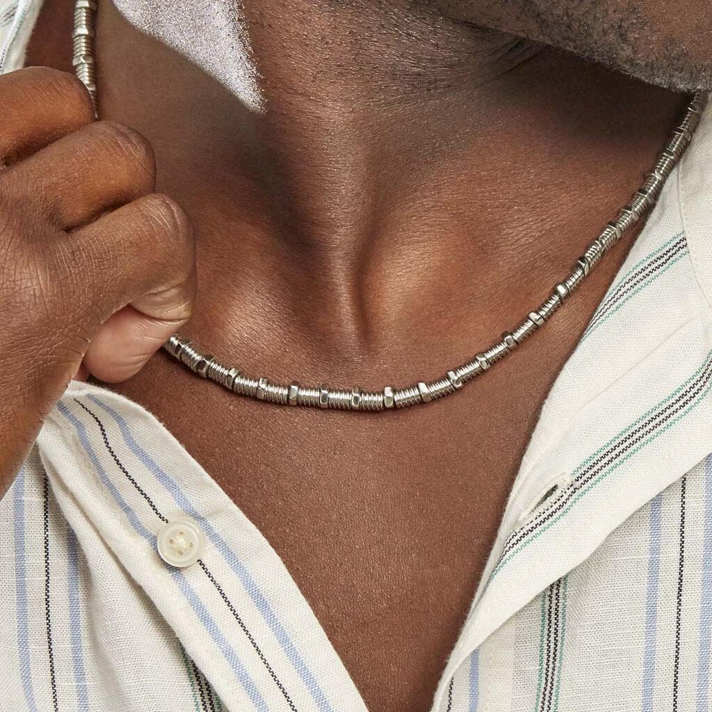 Collier Bryann Acier Gris - Colliers Homme | Histoire d’Or