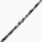 Bracelet Cliff Acier Gris Labradorite H&eacute;matite Oxyde De Zirconium - Bracelets Homme | Histoire d&rsquo;Or