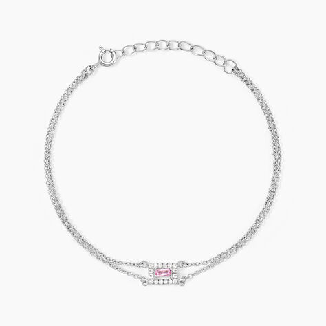 Bracelet Laurine Argent Rose Oxyde De Zirconium - Bracelets Femme | Histoire d&rsquo;Or