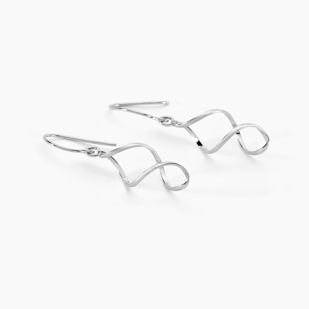 Boucles D'oreilles Pendantes Louison Argent Blanc - Boucles d'oreilles fantaisie Femme | Histoire d’Or