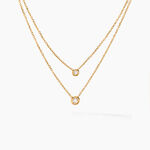 Collier Virguinia Or Jaune Oxyde De Zirconium - Colliers doubles et triples cha&icirc;nes Femme | Histoire d&rsquo;Or