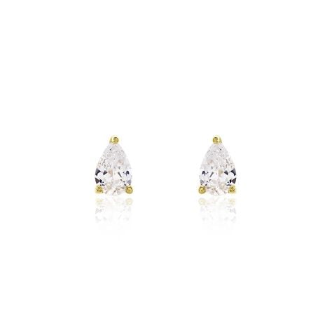 Boucles D'oreilles Puces Tierra Or Jaune Oxyde De Zirconium - Clous d'oreilles Femme | Histoire d’Or