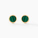 Boucles D'oreilles Puces Florica Or Jaune Malachite - Clous d'oreilles Femme | Histoire d’Or