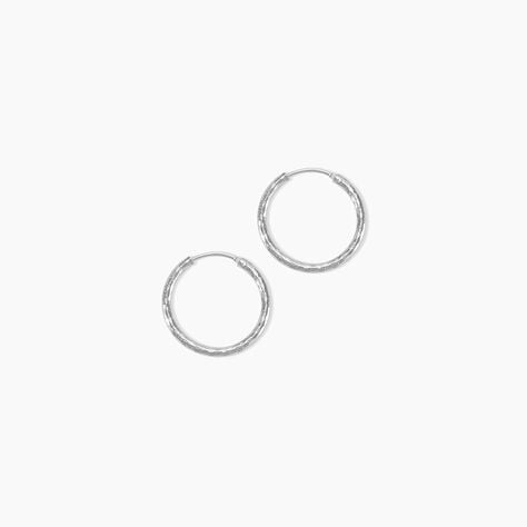 Créoles Argent Blanc Agathe - Boucles d'oreilles créoles Femme | Histoire d’Or