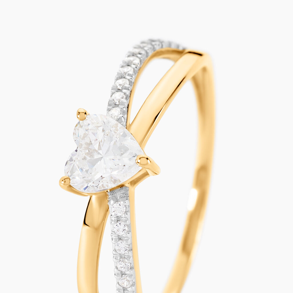 Bague Lonan Or Jaune Oxyde De Zirconium - Bagues solitaires Femme | Histoire d&rsquo;Or