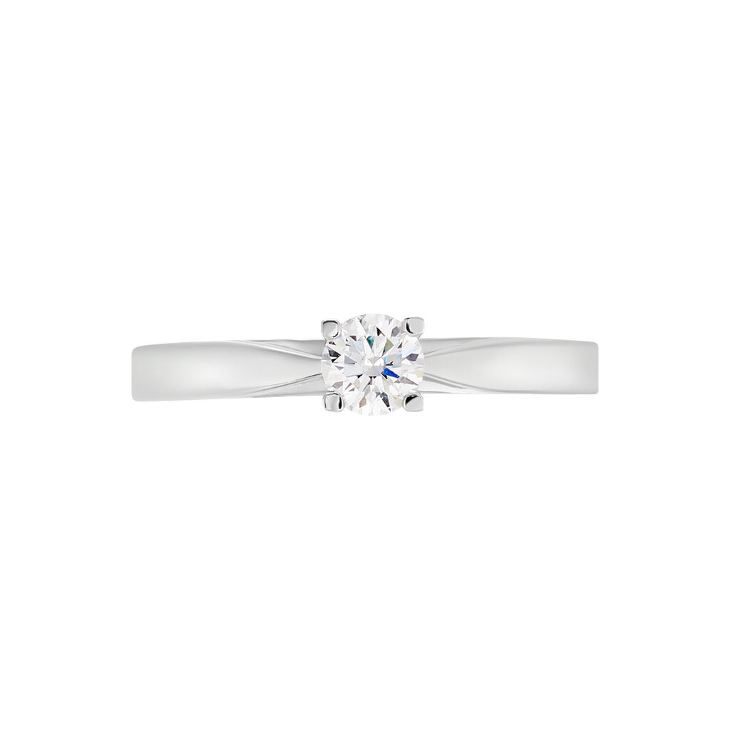 Bague Solitaire Celina Or Blanc Diamant - Bagues solitaires Femme | Histoire d’Or