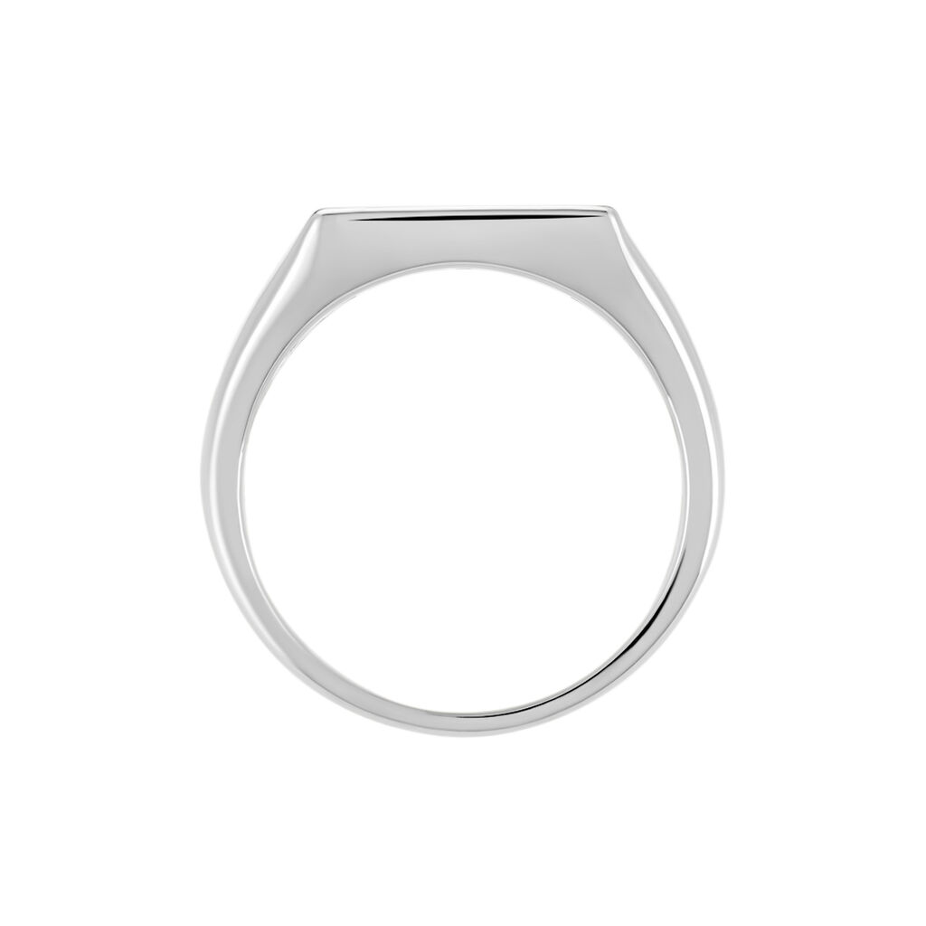 Chevalière Argent Blanc Atilio Oeil De Tigre - Bagues solitaires Homme | Histoire d’Or