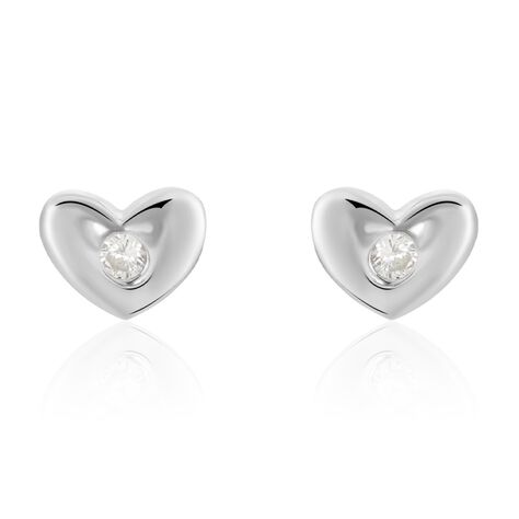 Boucles D'oreilles Puces Argent Santiago Oxydes De Zirconium - Boucles d'oreilles fantaisie Femme | Histoire d’Or