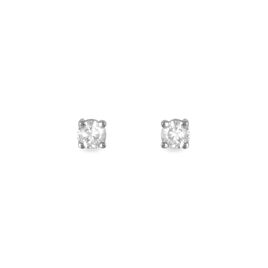 Boucles D'oreilles Puces Clavie Or Blanc Diamant - Clous d'oreilles Femme | Histoire d’Or