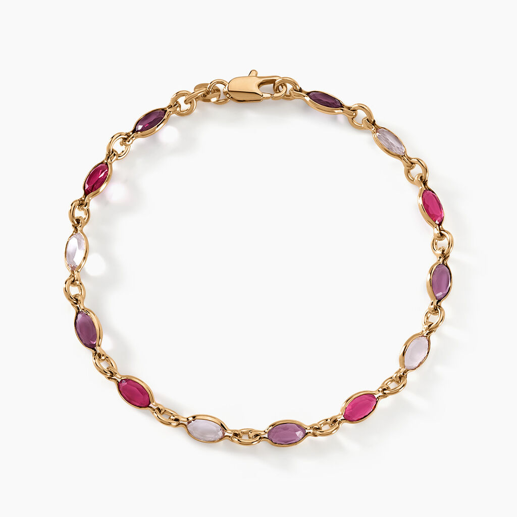 Bracelet Ilvaae Plaqu&eacute; Or Jaune Pierre De Synthese - Bracelets Femme | Histoire d&rsquo;Or