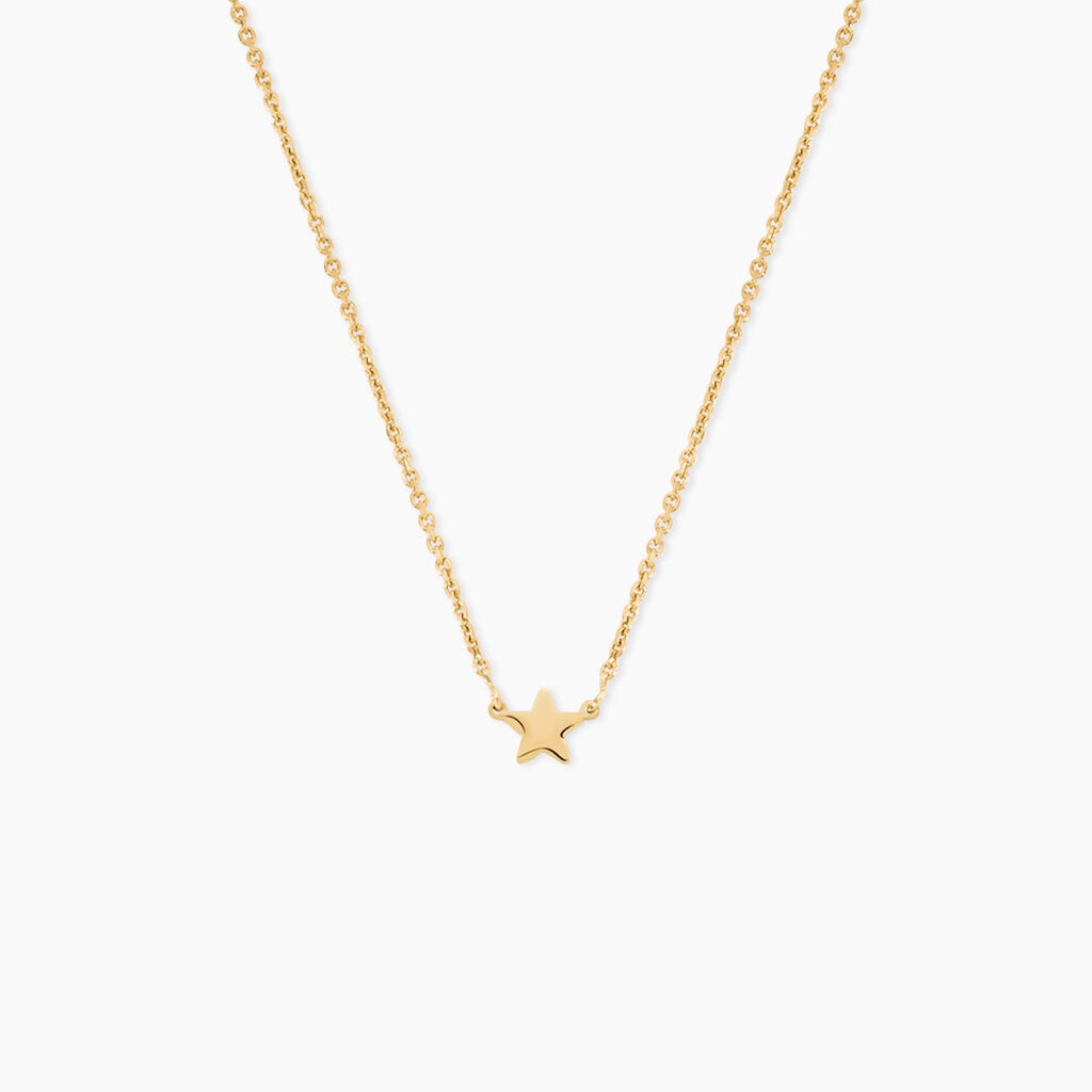 Collier Tinia Argent Dor&eacute; A L'Or 750/1000 - Bijoux sans pierre Femme | Histoire d&rsquo;Or
