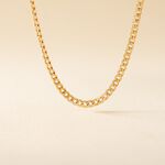 Collier Iris Or Jaune Maille Gourmette - Chaines Homme | Histoire d&rsquo;Or