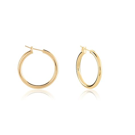 Créoles Adalie Plaqué Or Jaune - Boucles d'oreilles créoles Femme | Histoire d’Or