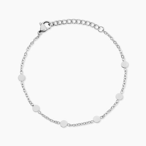 Bracelet Eva Acier Blanc - Bracelets Medailles Femme | Histoire d&rsquo;Or