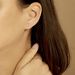 Boucles D'oreilles Puces Laena Argent Blanc Oxyde De Zirconium - Boucles d'oreilles fantaisie Femme | Histoire d’Or