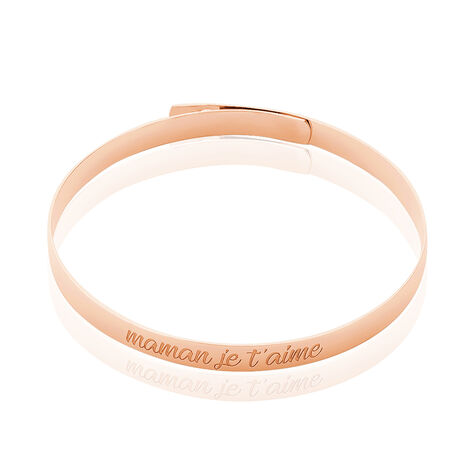Bracelet Jonc Ludivine Argent Rose - Bracelets fantaisie Femme | Histoire d’Or