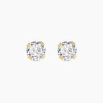 Boucles D'oreilles Puces Eddie Or Jaune Oxyde De Zirconium - Clous d'oreilles Femme | Histoire d&rsquo;Or