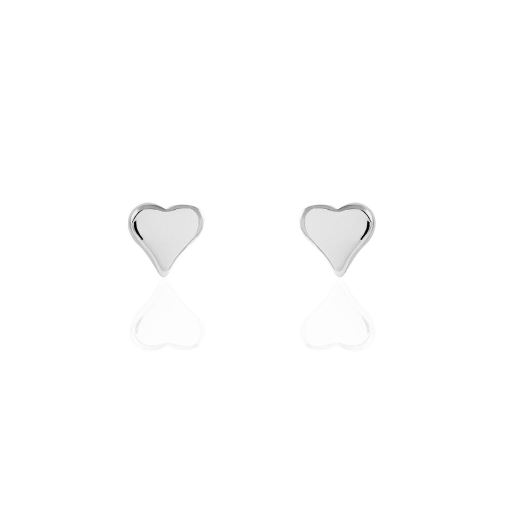 Boucles D'oreilles Puces Jeanne-françoise Argent Blanc - Boucles d'oreilles fantaisie Femme | Histoire d’Or