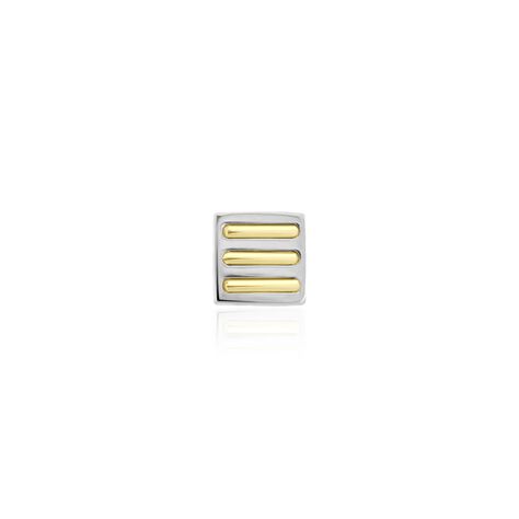 Boucle D'oreille Puce Unitaire Acier Blanc Et Plaqué Or Anson - Boucles d'oreilles fantaisie Homme | Histoire d’Or