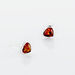Boucles D'oreilles Puces Argent Blanc Delvinaae Ambre - Boucles d'Oreilles Coeur Femme | Histoire d’Or