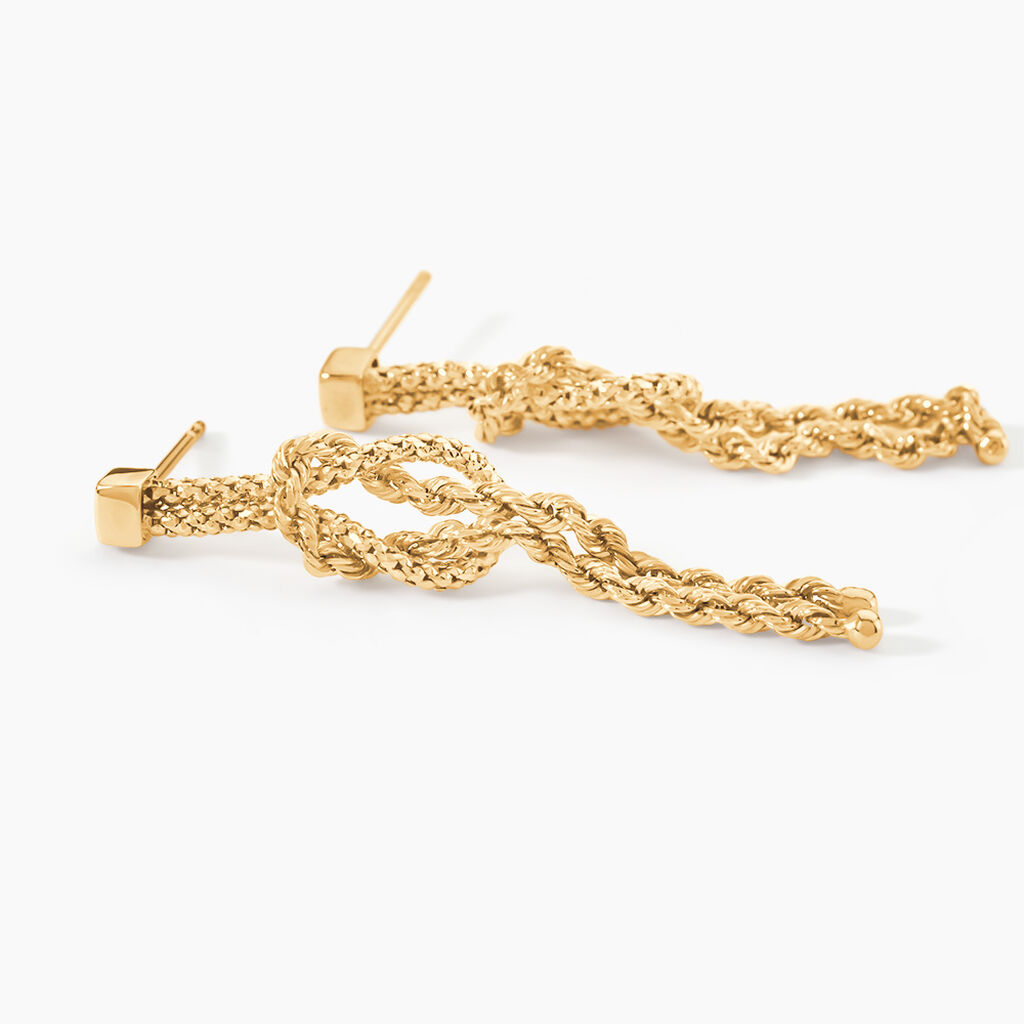 Boucles D'Oreilles Pendantes Jerry Or Jaune - Boucles d'oreilles pendantes Femme | Histoire d&rsquo;Or